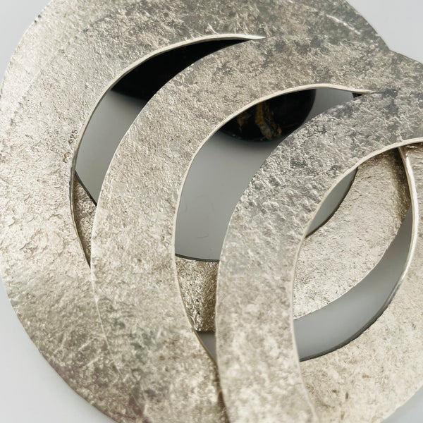 Flat 'moon' textured bangles
