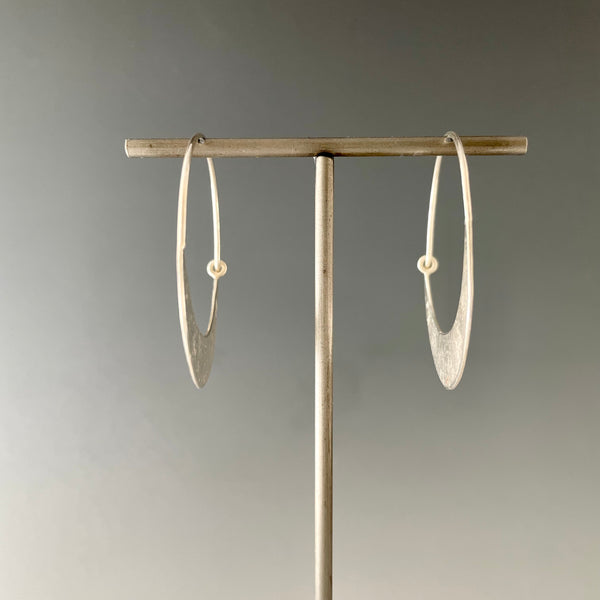 Luna Crescent Earrings - silver