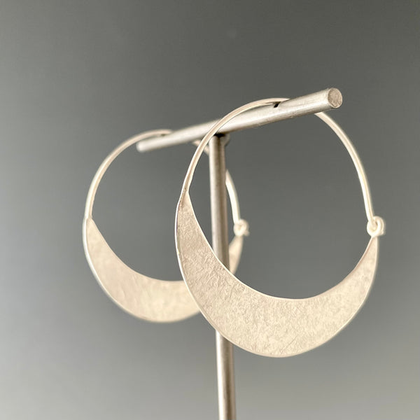 Luna Crescent Earrings - silver