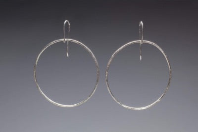 Open circle hook earrings- large or medium