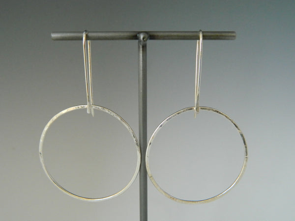 Open circle hook earrings- large or medium