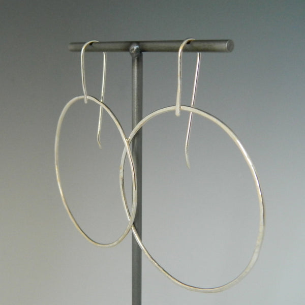 Open circle hook earrings- large or medium
