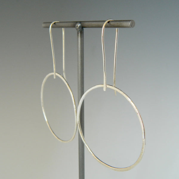 Open circle hook earrings- large or medium