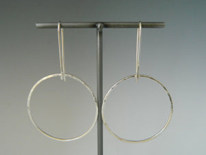 Open circle hook earrings- large or medium