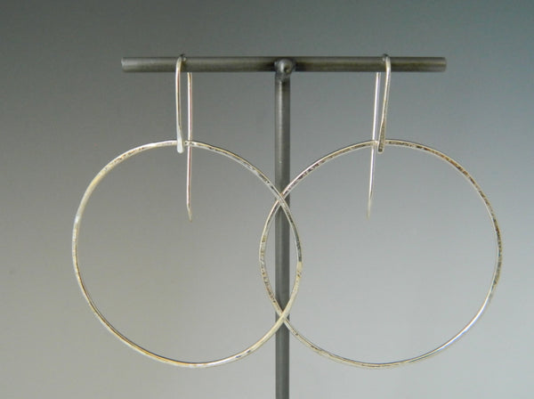 Open circle hook earrings- large or medium